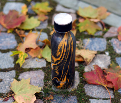 Insulated Flask Black Marble, 600 ml