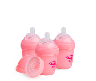 Pack the 3 biberones LT 140 ml, Supergirl