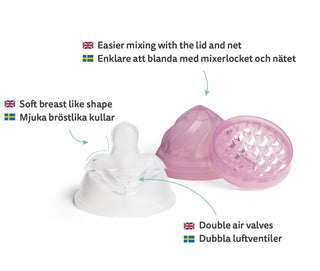 Pack de 3 biberones de cristal con sensor de temperatura, 220 ml, Rosa
