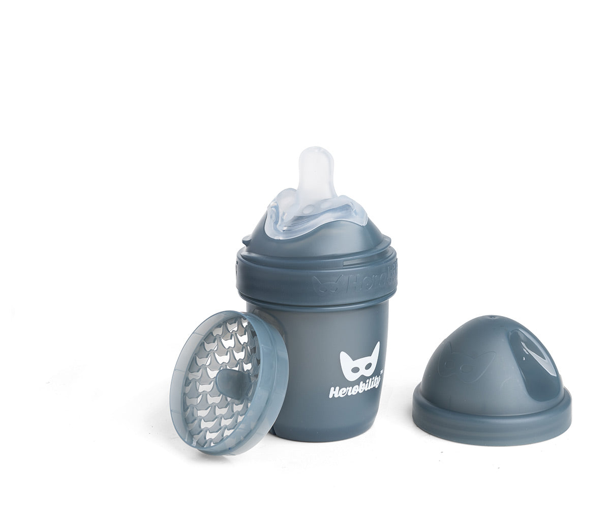 Babyflasche mit doppeltem Anti-Kolik-System LT 140 ml, Iron Blue