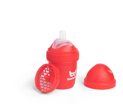 Babyflasche mit doppeltem Anti-Kolik-System LT 140 ml, Rot