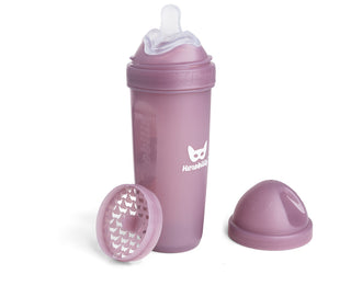 Biberón anticólicos LT 340ml, Rosa espino