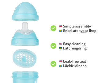 Biberón anticólicos LT 340ml, Azul